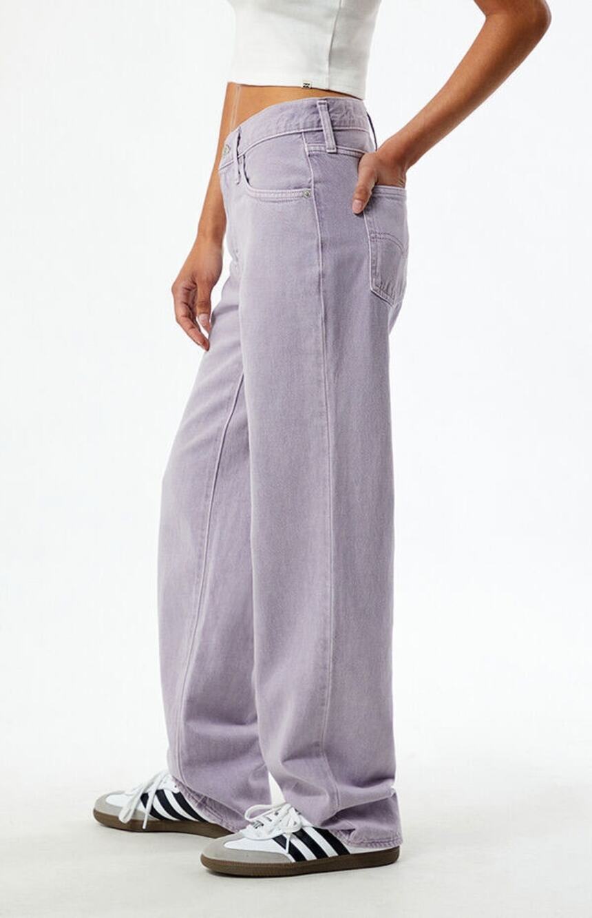 Levi's 94 Baggy Jeans Lilac Purple High Rise 100% Cotton Size 29